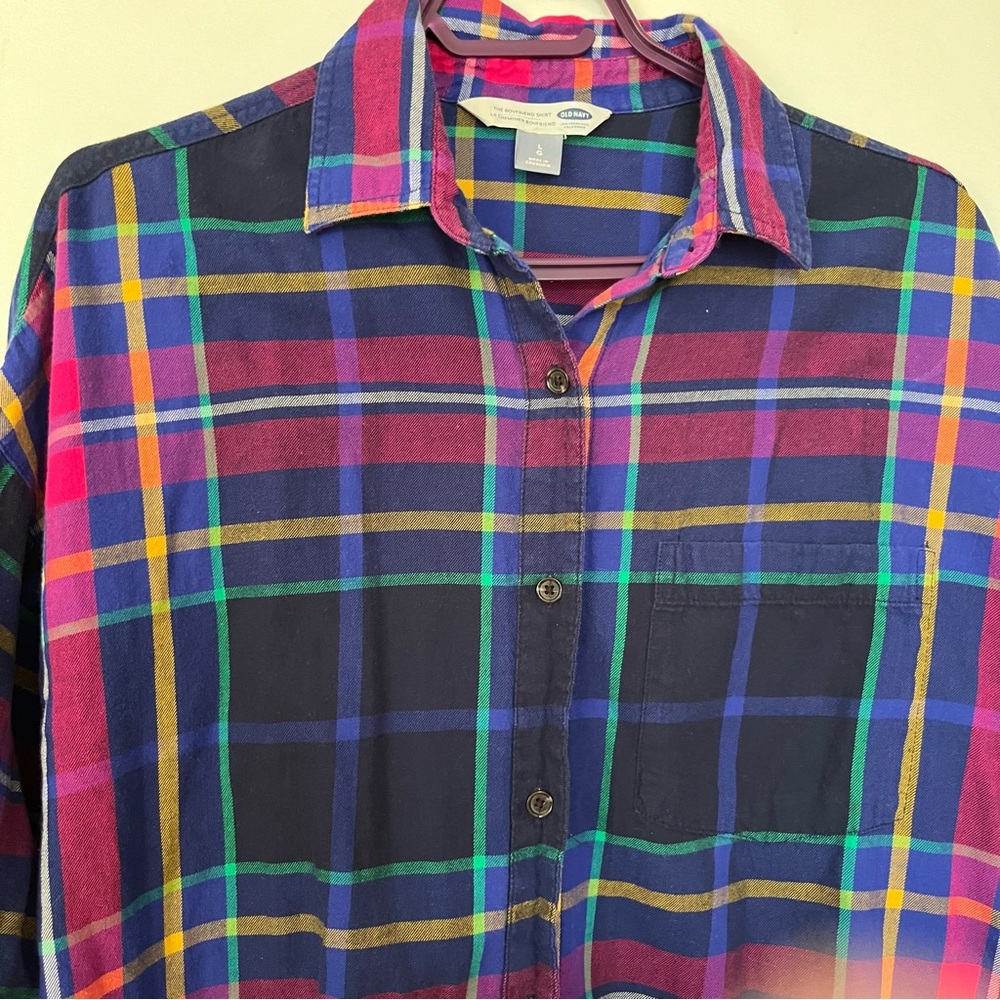 Old Navy Boyfriend Style Flannel Bundle - Picture 9 of 12
